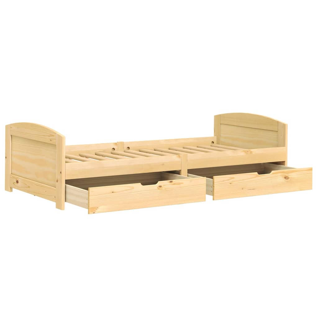 Day Bed with 2 Drawers without Mattress "IRUN" 90x200 cm