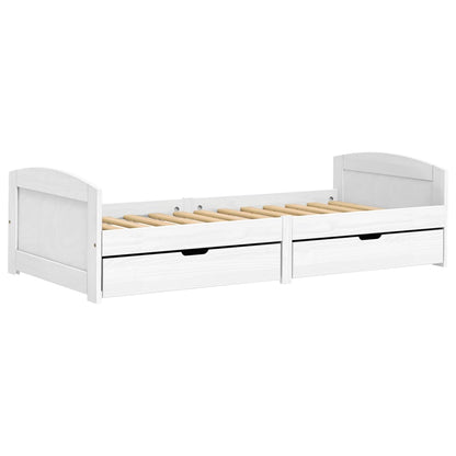 Day Bed with 2 Drawers without Mattress "IRUN" White 90x200 cm