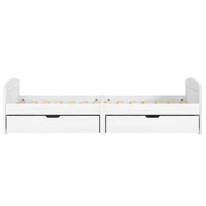Day Bed with 2 Drawers without Mattress "IRUN" White 90x200 cm