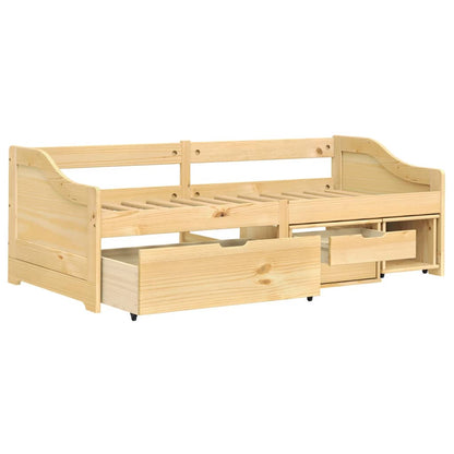 Day Bed with 3 Drawers without Mattress "IRUN" 90x200 cm