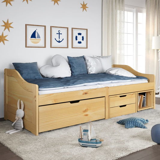 Day Bed with 3 Drawers without Mattress "IRUN" 90x200 cm