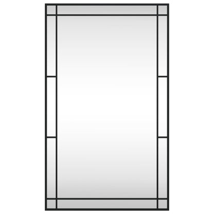 Wall Mirror Black 60x100 cm Rectangle Iron