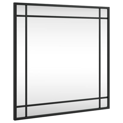 Wall Mirror Black 50x50 cm Square Iron