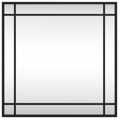 Wall Mirror Black 50x50 cm Square Iron