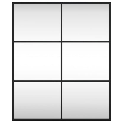 Wall Mirror Black 50x60 cm Rectangle Iron