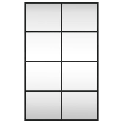 Wall Mirror Black 50x80 cm Rectangle Iron