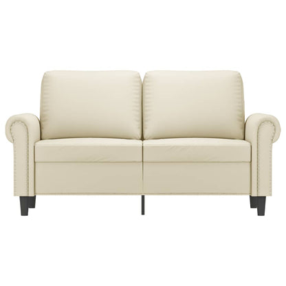 2-Seater Sofa Cream 120 cm Faux Leather