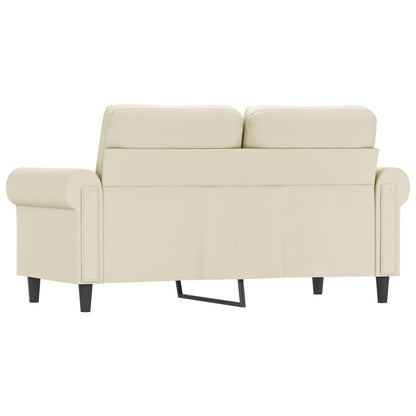 2-Seater Sofa Cream 120 cm Faux Leather