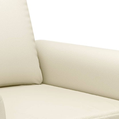 2-Seater Sofa Cream 120 cm Faux Leather