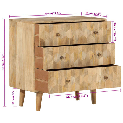 Drawer Cabinet 70x35x70 cm Solid Wood Mango