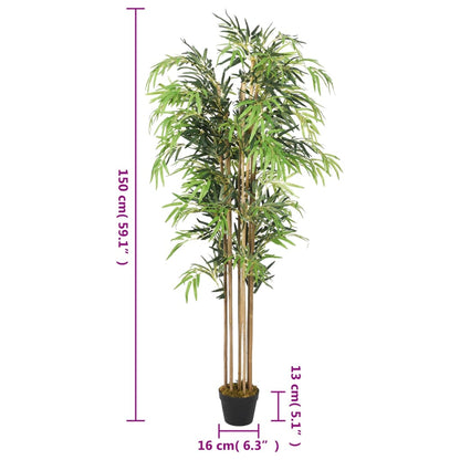 Artificial Bamboo Tree 1095 Leaves 150 cm Green