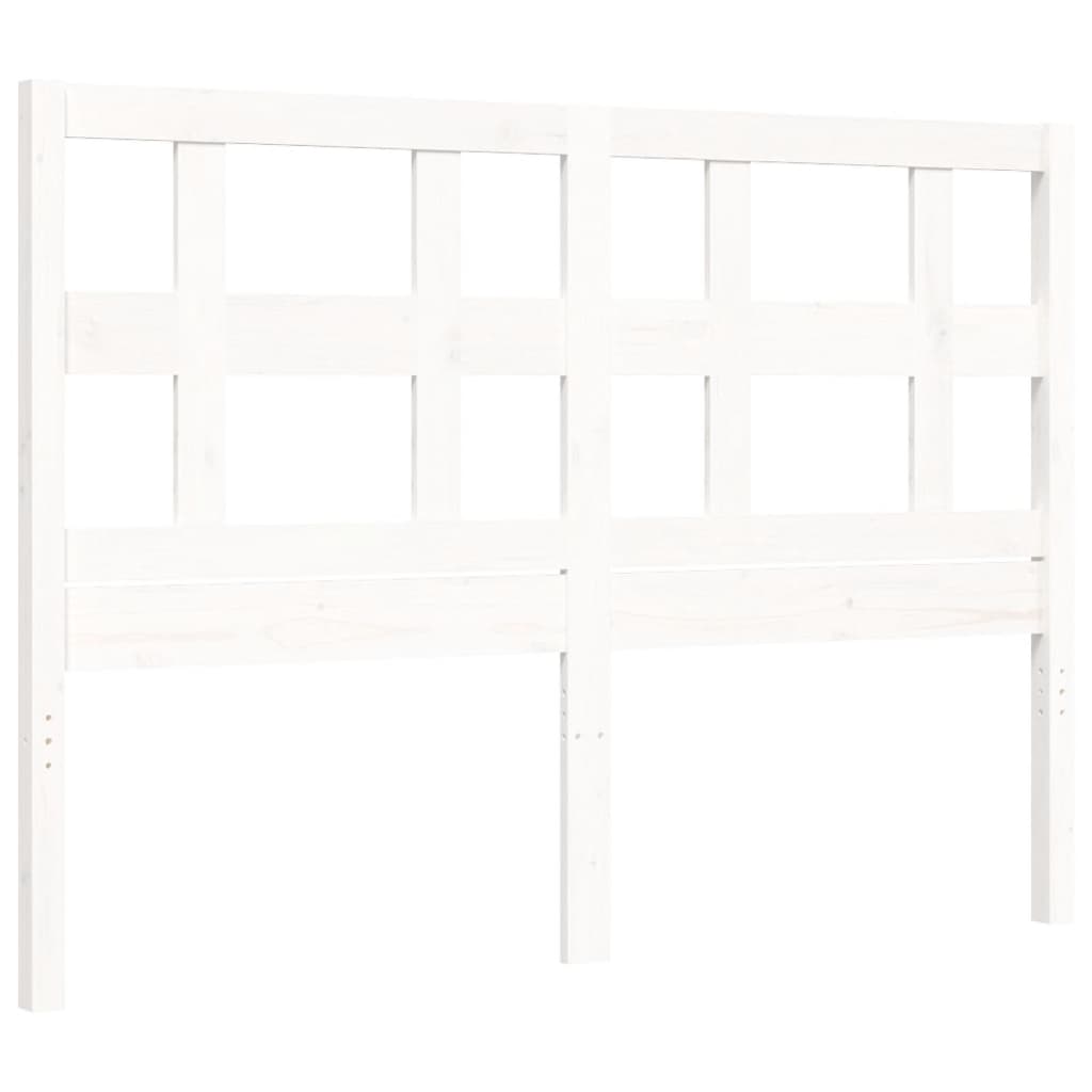 Bed Frame without Mattress White 140x200 cm Solid Wood