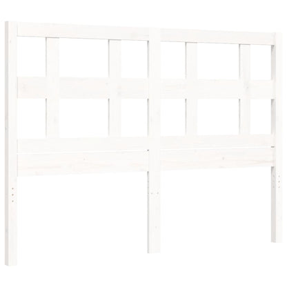 Bed Frame without Mattress White 140x200 cm Solid Wood