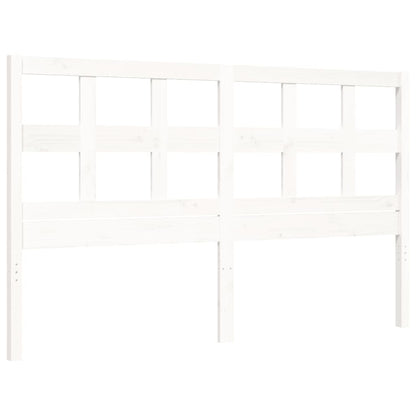 Bed Frame without Mattress White 160x200 cm Solid Wood