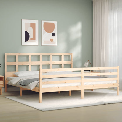 Bed Frame without Mattress 200x200 cm Solid Wood