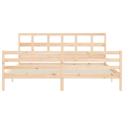 Bed Frame without Mattress 200x200 cm Solid Wood