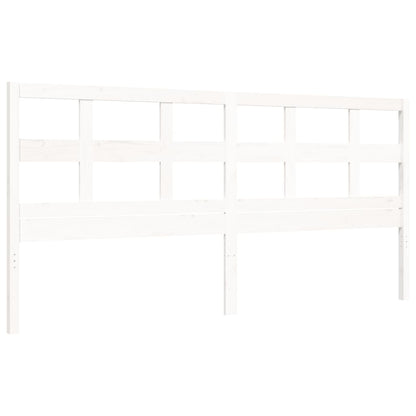 Bed Frame without Mattress White 200x200 cm Solid Wood