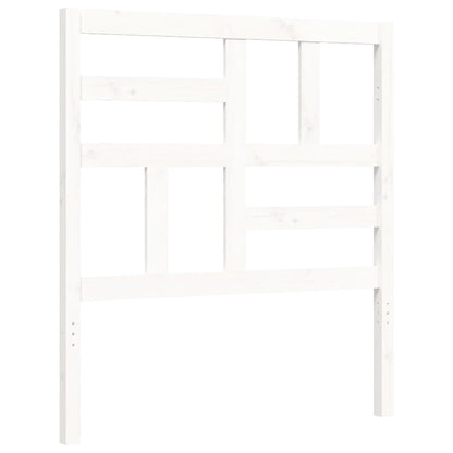 Bed Frame without Mattress White Small Single Solid Wood