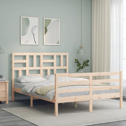 Bed Frame without Mattress Small Double Solid Wood