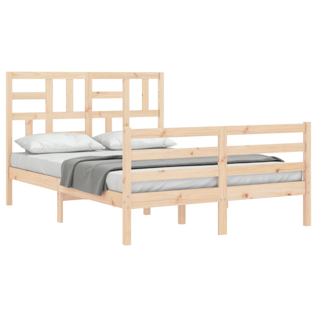 Bed Frame without Mattress Small Double Solid Wood