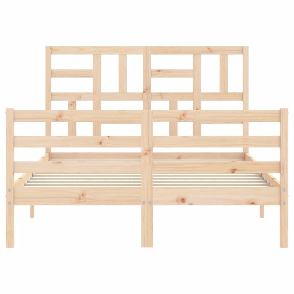 Bed Frame without Mattress Small Double Solid Wood