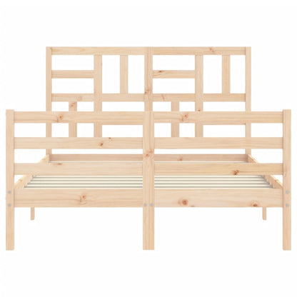 Bed Frame without Mattress Small Double Solid Wood