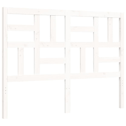 Bed Frame without Mattress White 140x190 cm Solid Wood