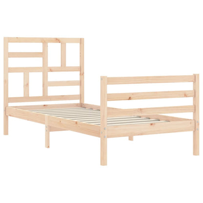 Bed Frame without Mattress 100x200 cm Solid Wood
