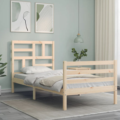 Bed Frame without Mattress 100x200 cm Solid Wood