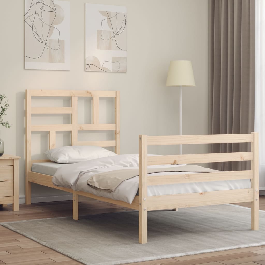 Bed Frame without Mattress 100x200 cm Solid Wood