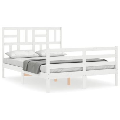 Bed Frame without Mattress White 120x200 cm Solid Wood