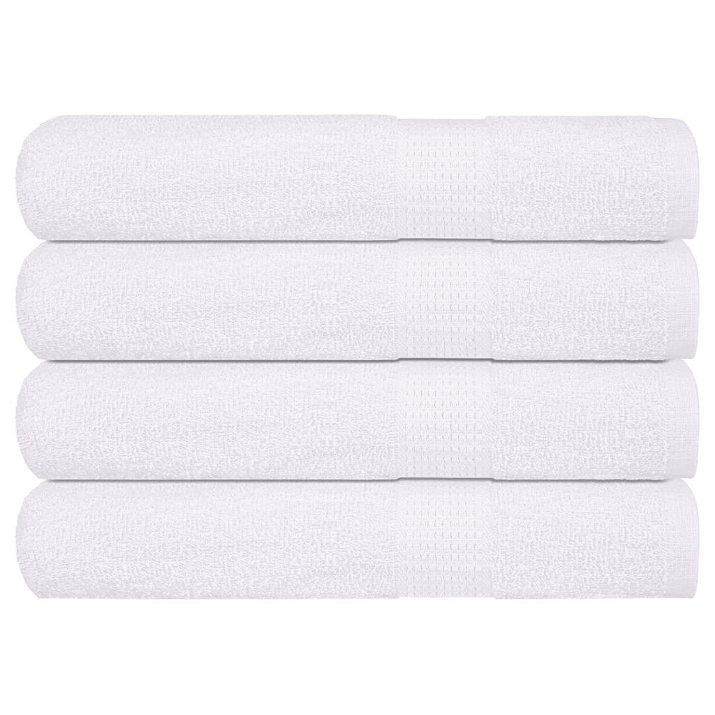 Towels 4 pcs White 100x200 cm 360 gsm 100% Cotton