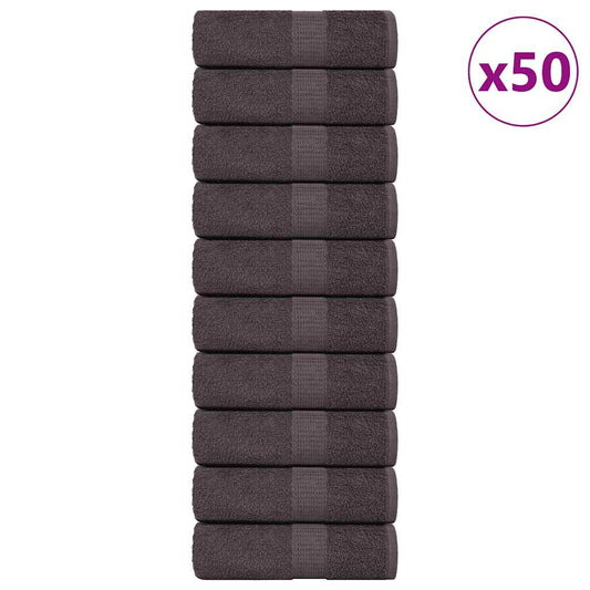 Wash Towels 50 pcs FROGN Anthracite 30x30 cm 100% Cotton