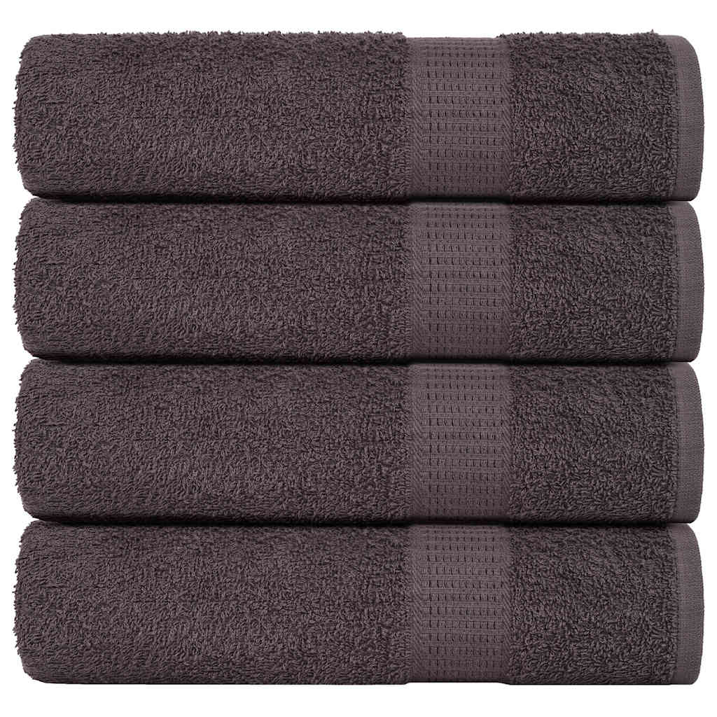 Shower Towels 4 pcs Anthracite 70x140 cm 360 gsm 100% Cotton