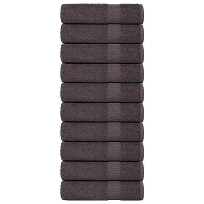 Shower Towels 10 pcs Anthracite 70x140 cm 360 gsm 100% Cotton