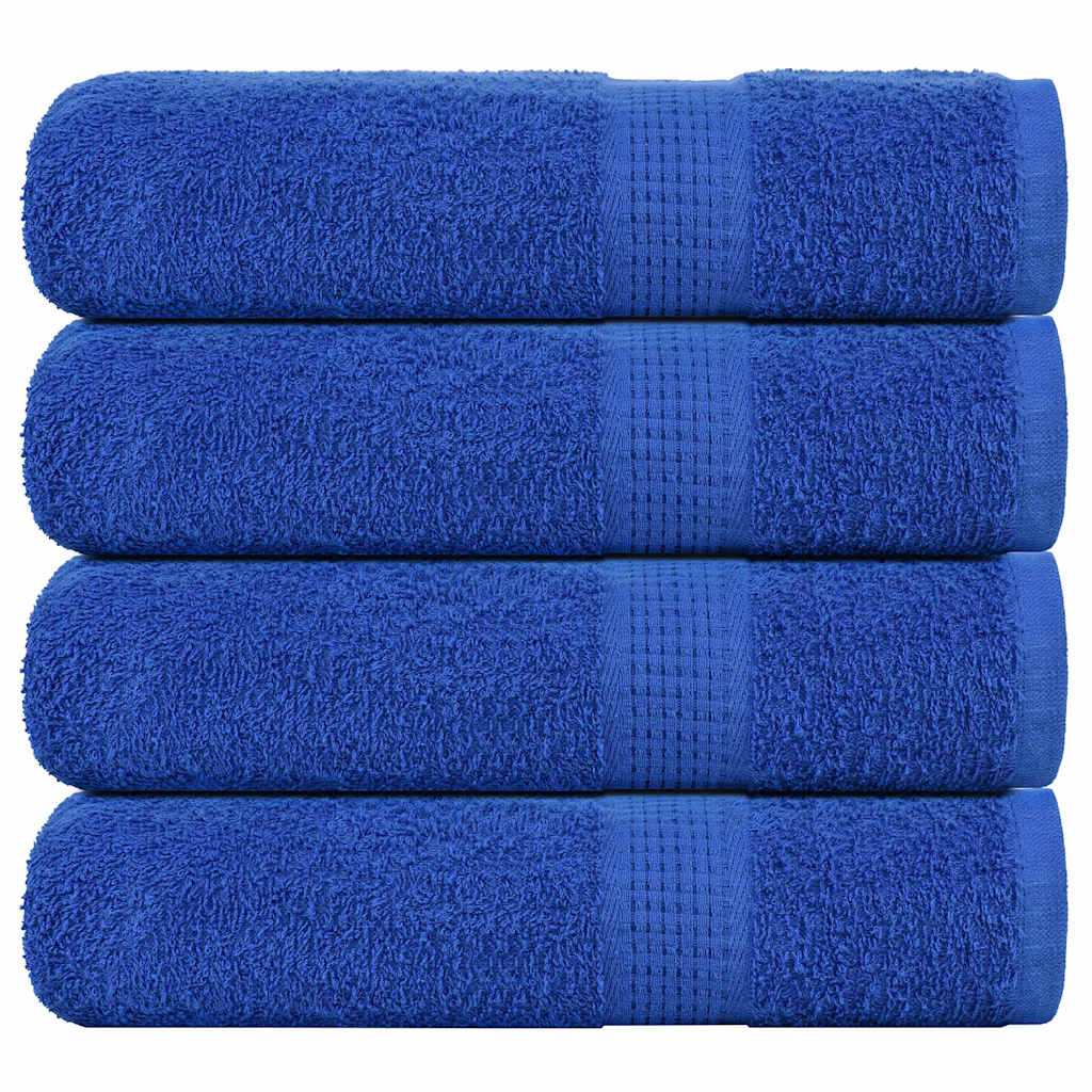 Hand Towels 4 pcs Blue 50x100 cm 360 gsm 100% Cotton