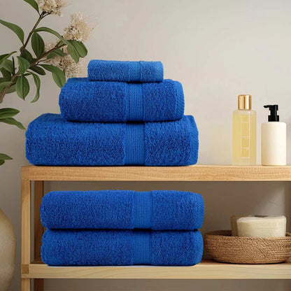 Hand Towels 4 pcs Blue 50x100 cm 360 gsm 100% Cotton
