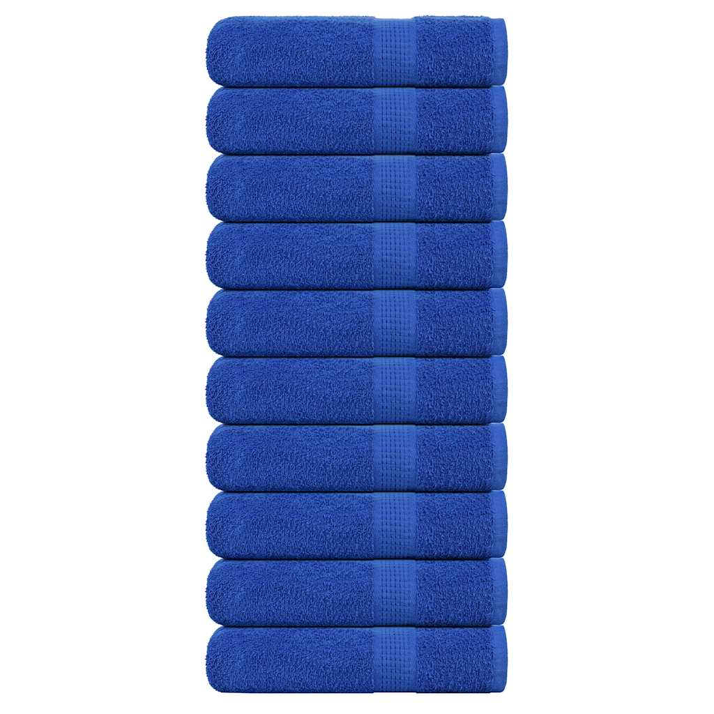 Hand Towels 10 pcs Blue 50x100 cm 360 gsm 100% Cotton