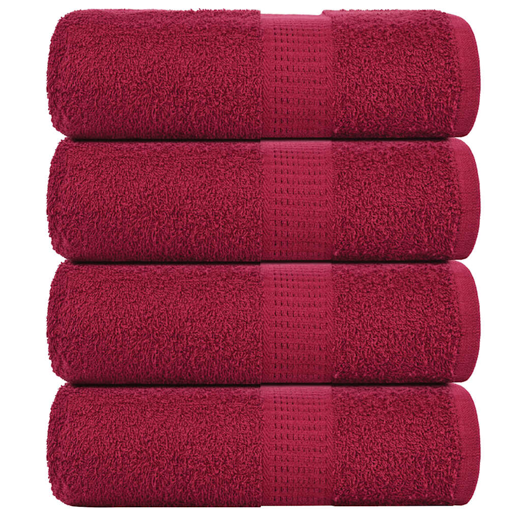 Wash Towels 4 pcs FROGN Bordeaux 30x30 cm 100% Cotton