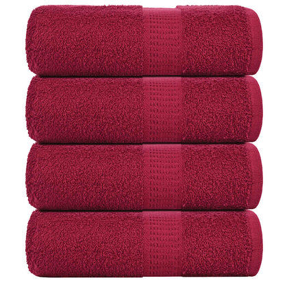 Wash Towels 4 pcs FROGN Bordeaux 30x30 cm 100% Cotton