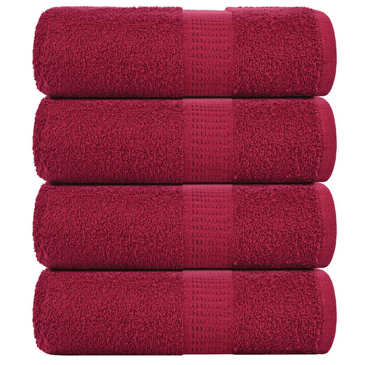 Wash Towels 4 pcs FROGN Bordeaux 30x30 cm 100% Cotton