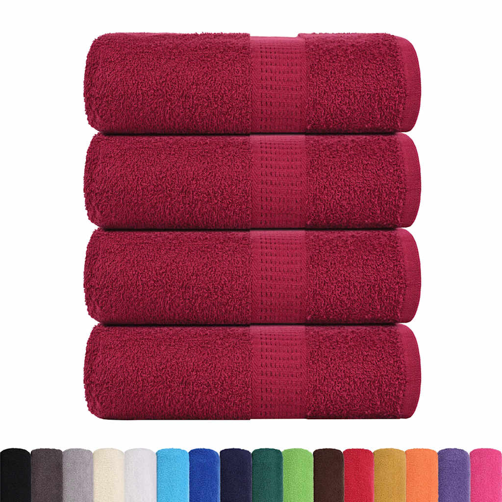 Wash Towels 4 pcs FROGN Bordeaux 30x30 cm 100% Cotton