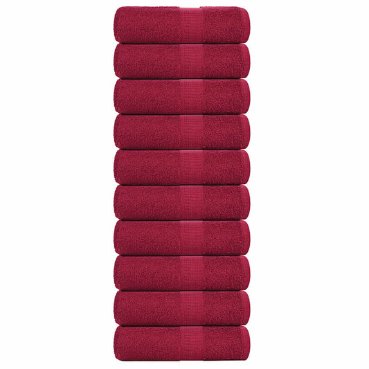 Wash Towels 10 pcs FROGN Bordeaux 30x30 cm 100% Cotton