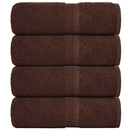 Wash Towels 4 pcs FROGN Brown 30x30 cm 100% Cotton