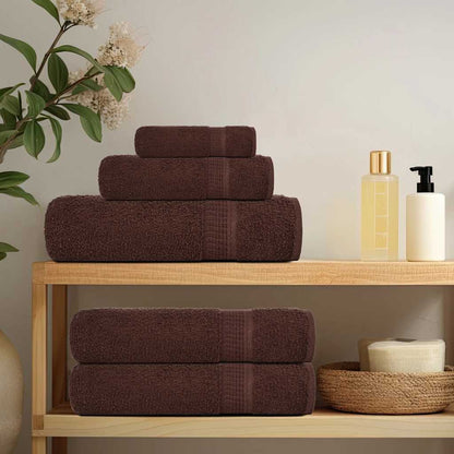 Bath Towels 4 pcs Brown 100x150 cm 360 gsm 100% Cotton
