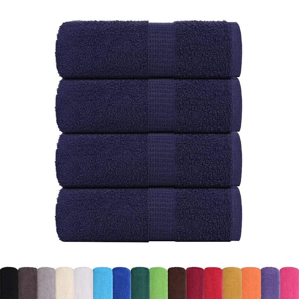 Wash Towels 4 pcs FROGN Navy Blue 30x30 cm 100% Cotton
