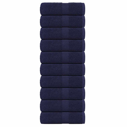 Wash Towels 10 pcs FROGN Navy Blue 30x30 cm 100% Cotton