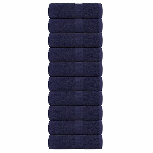 Wash Towels 10 pcs FROGN Navy Blue 30x30 cm 100% Cotton