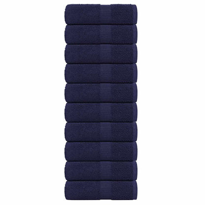 Guest Towels 10 pcs Navy Blue 30x50 cm 360 gsm 100% Cotton