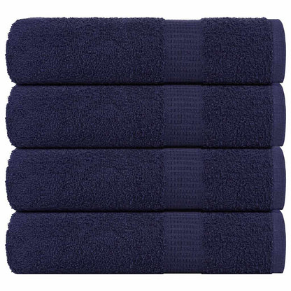 Hand Towels 4 pcs Navy Blue 50x100 cm 360 gsm 100% Cotton